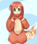  charmander charmander_(cosplay) cosplay fire green_eyes long_hair open_mouth personification pokemon red_hair redhead solo toba_hiyoko 