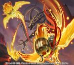  bird dragon fire flying goggles monster takayama_toshiaki 