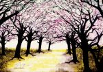  cherry_blossoms hattifattener koreka moomin nature no_humans tree 