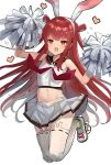 1girl beatmania cheering red_eyes red_hair twintails two_side_up umegiri_ameto white_dress