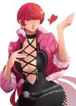  absurdres breasts drawing fashion hair_between_eyes highres large_breasts lips mature_female redhead shadowcero short_hair the_king_of_fighters the_king_of_fighters_xv 