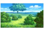  blue_sky bush clouds grass hariken highres letterboxed nature original plant scenery sky still_life tree 