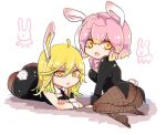 animal_ears couple jigokuraku ju_fa meme_attire non-web_source rabbit_ears reverse_bunnysuit reverse_outfit tao_fa 