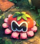  6+boys carrying closed_eyes day food grass kirby kirby_(series) leaf male_focus maxim_tomato multiple_boys no_humans outdoors pikmin_(series) suyasuyabi tomato twitter_username 