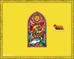 arm_up baton belt black_eyes blonde_hair boots hat instrument leaf link nintendo official_art plant pointy_ears smoke solo stained_glass the_legend_of_zelda toon_link violin wallpaper watermark wind_waker 