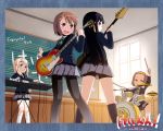  akiyama_mio bass black_hair blond_hair blue_eyes brown_eyes brown_hair drums guitar hirasawa_yui instrument k-on! keyboard kotobuki_tsumugi muku-coffee purple_eyes tainaka_ritsu wallpaper 