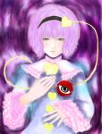  artist_request eyeball frills hairband heart komeiji_satori lips purple_hair short_hair touhou violet_eyes 