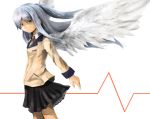  angel_wings bad_id nanashina silver_hair tachibana_kanade tachibana_kanade wings yellow_eyes 