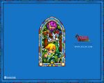  bat belt bird black_eyes blonde_hair boomerang boots hat link lying nintendo official_art on_stomach pig plant pointy_ears stained_glass the_legend_of_zelda toon_link toucan tree upside-down wallpaper watermark wind_waker 