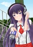  digital_media_player headphones ipod kirishima_shouko mp3_player school_uniform varon 