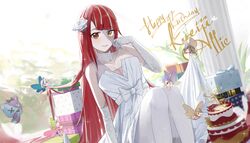  5girls absurdres airani_iofifteen anya_melfissa ayunda_risu beret blue_eyes blue_hair bride brown_hair cake dress elbow_gloves fairy food gift gloves green_eyes happy_birthday hat heterochromia highres hololive hololive_indonesia insect_wings kureiji_ollie long_hair looking_at_viewer moona_hoshinova multicolored_hair multiple_girls pavolia_reine pink_hair purple_hair raeis redhead smile thigh-highs udin_(kureiji_ollie) violet_eyes virtual_youtuber wedding wedding_dress white_dress white_gloves white_hair white_thighhighs wings yellow_eyes 