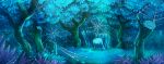  artist_request blue_theme commentary english_commentary forest fushigi_no_dungeon game_cg grass light_particles light_rays moonlight nature night no_humans official_art outdoors pokemon pokemon_(game) pokemon_mystery_dungeon scenery silk spider_web third-party_source tree tree_stump wide_shot 
