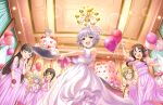 dress idolmaster_cinderella_girls_starlight_stage koshimizu_sachiko purple_hair short_hair smile yellow_eyes