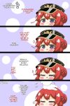 1boy 1girl 4koma azur_lane commander_(azur_lane) headpat kurukurumagical monarch_(azur_lane)