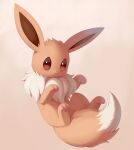  absurdres brown_background eevee full_body gradient_background highres looking_at_viewer nevedoodle no_humans pokemon pokemon_(creature) simple_background solo 