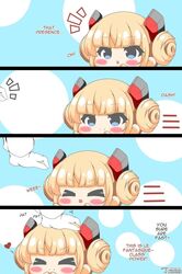 1boy 1girl 4koma azur_lane commander_(azur_lane) headpat kurukurumagical le_triomphant_(azur_lane)