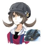  alternate_headwear brown_hair cabbie_hat face hat kotone_(pokemon) obo pokemon pokemon_(game) pokemon_gsc reference smile 