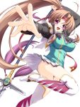  hair_tubes kirisawa_tokito koihime_musou outstretched_arm outstretched_hand perspective pov_hand reaching reaching_out solo weapon 