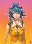  goggles_on_head green_eyes green_hair gumi headset ichitakaseto jianran_pan megpoid midriff navel solo vocaloid 