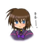  blue_eyes blush brown_hair mahou_shoujo_lyrical_nanoha mahou_shoujo_lyrical_nanoha_a&#039;s mahou_shoujo_lyrical_nanoha_a&#039;s_portable:_the_battle_of_aces material-s translation_request 