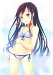  1girl bikini black_hair blue_eyes hude-pen long_hair swimsuit yahari_ore_no_seishun_lovecome_wa_machigatteiru. yukinoshita_yukino 