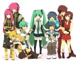  aqua_hair bad_id blonde_hair blue_hair brown_eyes brown_hair detached_sleeves earmuffs food genderswap hair_ornament hair_ribbon hairclip hatsune_miku hatsune_mikuo headphones ice_cream kagamine_len kagamine_rin kaiko kaito long_hair megurine_luka megurine_luki meiko meito pink_hair ribbon scarf short_hair simple_background smile thighhighs twintails usamito very_long_hair vocaloid yellow_eyes 