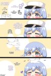 1boy 1girl 4koma azur_lane chapayev_(azur_lane) commander_(azur_lane) headpat kurukurumagical