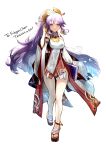  1girl absurdres alternate_costume bare_legs commission commissioner_upload cosplay fire_emblem fire_emblem:_genealogy_of_the_holy_war genshin_impact hair_ornament highres ishtar_(fire_emblem) japanese_clothes lala_(sputnik) legs long_hair long_sleeves non-web_source purple_hair ratana_therakulsathit signature violet_eyes voice_actor_connection yae_miko 