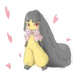  bettycat blush_stickers bow clothed_pokemon highres mawile no_humans pokemon pokemon_(creature) simple_background 