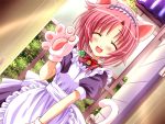  :d cat_ears cat_gloves cat_paws cat_tail closed_eyes game_cg gloves horii_kumi kawamura_yuu maid open_mouth paw_gloves paws pink_hair se.kirara smile tail 