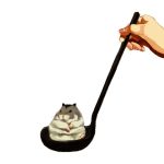  goruti hamster hands ladle simple_background sitting spoon 