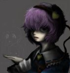  creepy hairband heart komeiji_satori purple_hair short_hair touhou translation_request 