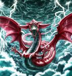  clouds dragon epic lightning no_humans roaring scenery sky slifer_the_sky_dragon suyusami thunder yu-gi-oh! yuu-gi-ou yuu-gi-ou_duel_monsters 