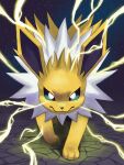  absurdres electricity highres jira_(ziraiya26) jolteon looking_at_viewer no_humans pokemon pokemon_(creature) solo 