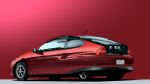  car highres hikageno honda honda_insight license_plate motor_vehicle no_humans original radio_antenna red_background shadow vehicle_focus 