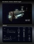  3d commentary concept_art destroyer_(eve_online) eve_online glowing highres military_vehicle multiple_views no_humans original outdoors reference_sheet science_fiction sky space spacecraft star_(sky) starry_sky tactical_destroyer_(eve_online) tech_3_ship_(eve_online) toneloperu vehicle_focus 