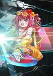 1girl beatmania cd music red_eyes redhead umegiri_ameto