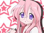  glasses lucky_star pink_hair stars takara_miyuki 