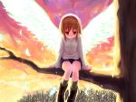  kanon red_eyes tsukimiya_ayu wallpaper wings 