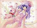   blush flower loli pink purple_hair ribbons tagme  