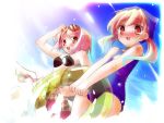  highres innertube kamiya_yuu one-piece_swimsuit pink_hair sakura_musubi school_swimsuit sunglasses swimsuit 