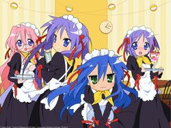  hiiragi_kagami hiiragi_tsukasa izumi_konata lucky_star maid 