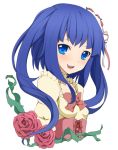  blue_hair dress flower furudo_erika hair_ornament nemu_(nebusokugimi) twintails umineko_no_naku_koro_ni umineko_no_naku_koro_ni_pedofile 