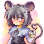  bespectacled glasses hair_ornament hairclip heart heart_tail hidden_mickey kotatsu2360 mouse_ears mouse_tail nazrin tail touhou 