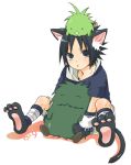  black_eyes black_hair kitty naruto neko tail uchiha_sasuke 