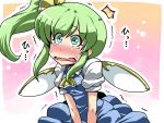  bow daiyousei green_hair have_to_pee highres side_ponytail solo touhou tsuki_wani wings 