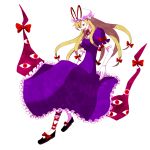  blond eyes gap hat highres long_hair nagihara_rion ribbon solo touhou yakumo_yukari 