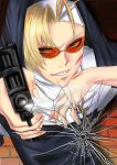  black_lagoon blood cross eda glasses gun habit nico_(artist) nun pov_aiming sunglasses weapon 