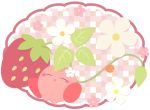  artist_request flower kirby kirby_(series) sleeping strawberry 