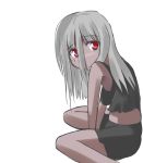  left_4_dead red_eyes silver_hair tears torn_clothes witch_(left_4_dead) 